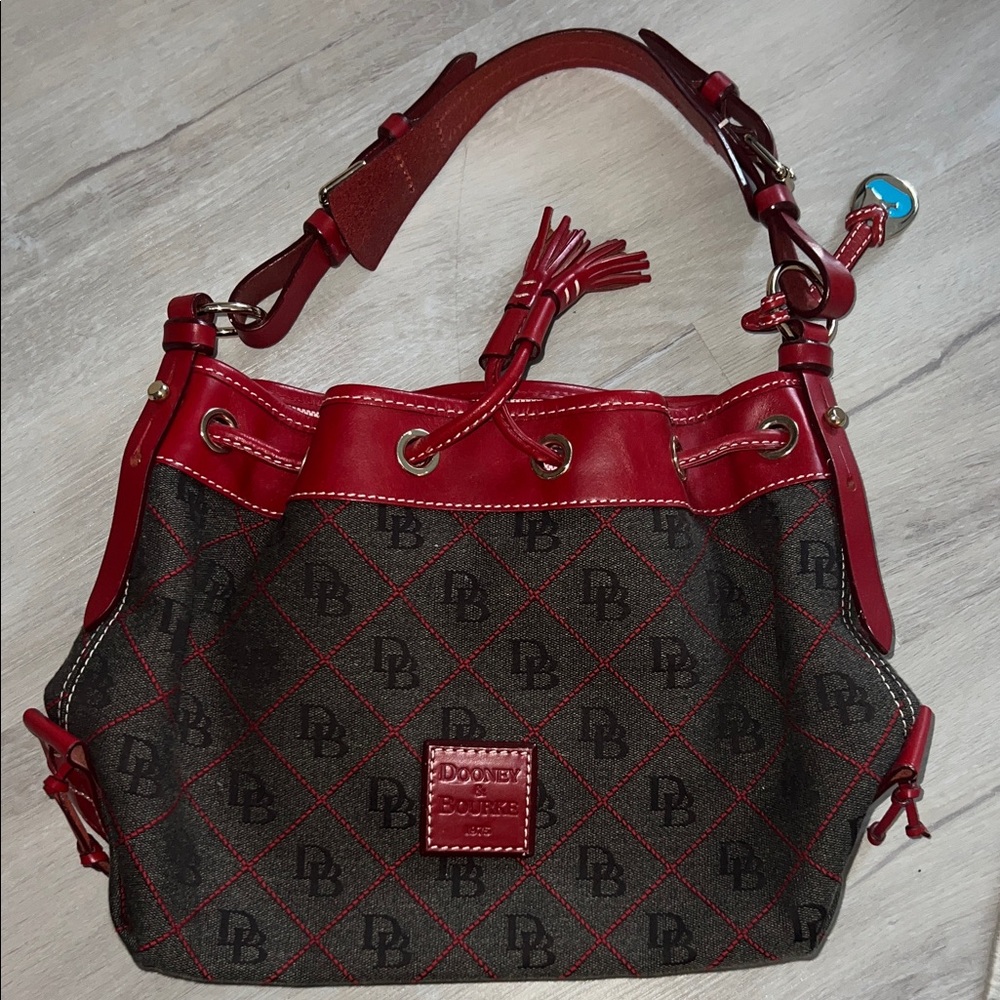 Dooney & Bourke Red and Black Shoulder Bag